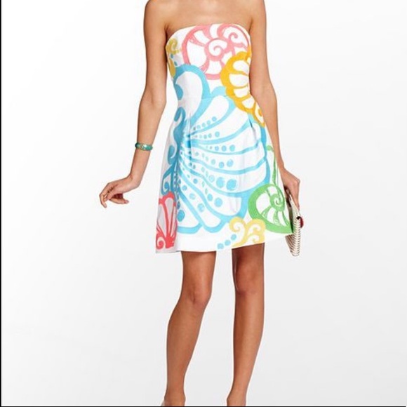 Lilly Pulitzer Dresses & Skirts - SOLD. Lilly Pulitzer Blossom Strapless Dress size 2